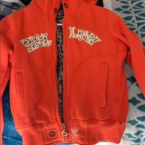 Leopard print inside sweater